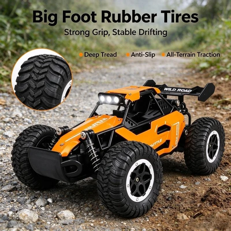 Big Foot Remote Control Rc Car 1:20 Alloy Off-Road Climbing Vehicle With Lights For Yard Hill Drifting Kid Game Toy
