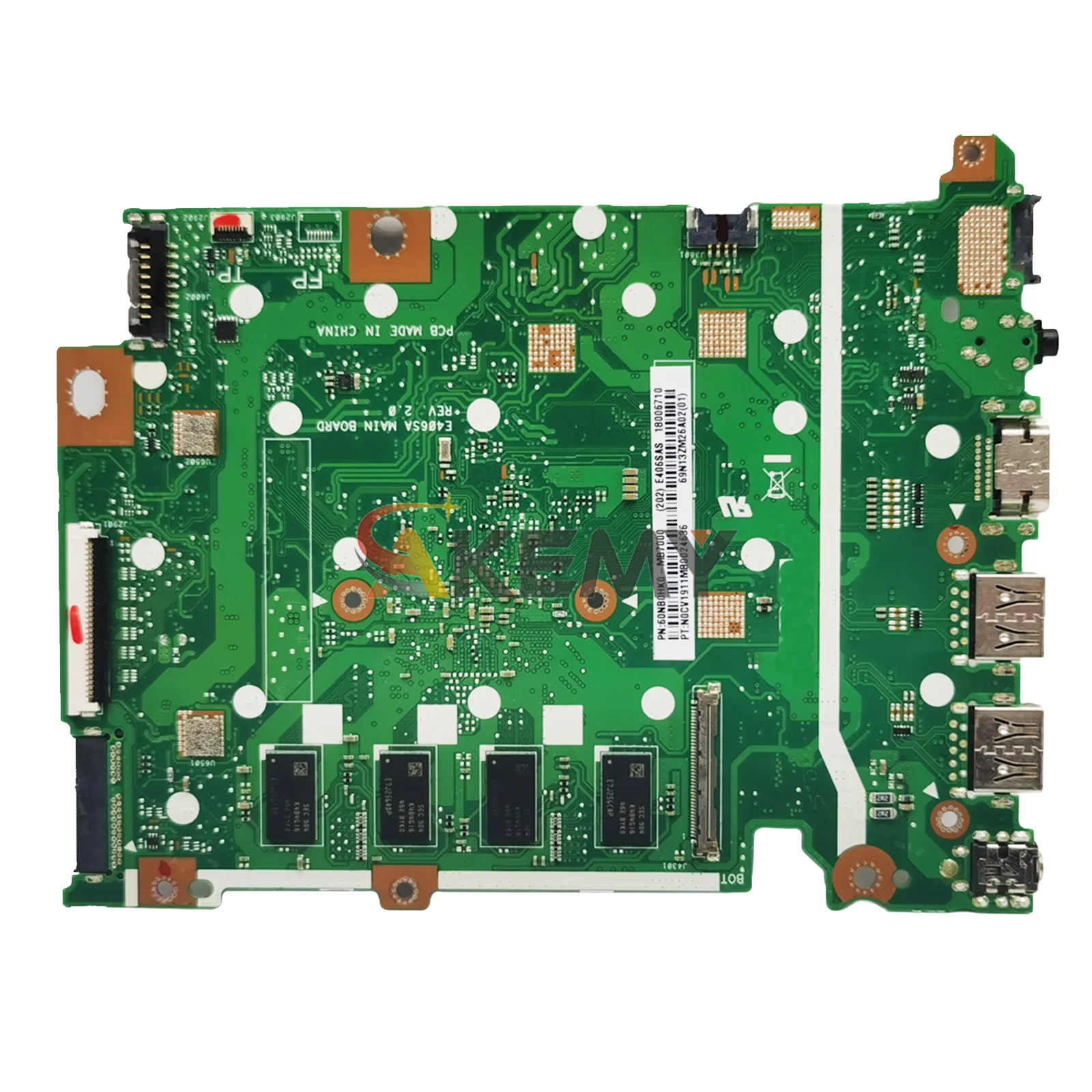 E406SA carte mère d'ordinateur portable pour ASUS EeeBook E406S E406SA E406SAS carte mère pour ordinateur portable avec CPU 100% tests OK expédition rapide stk