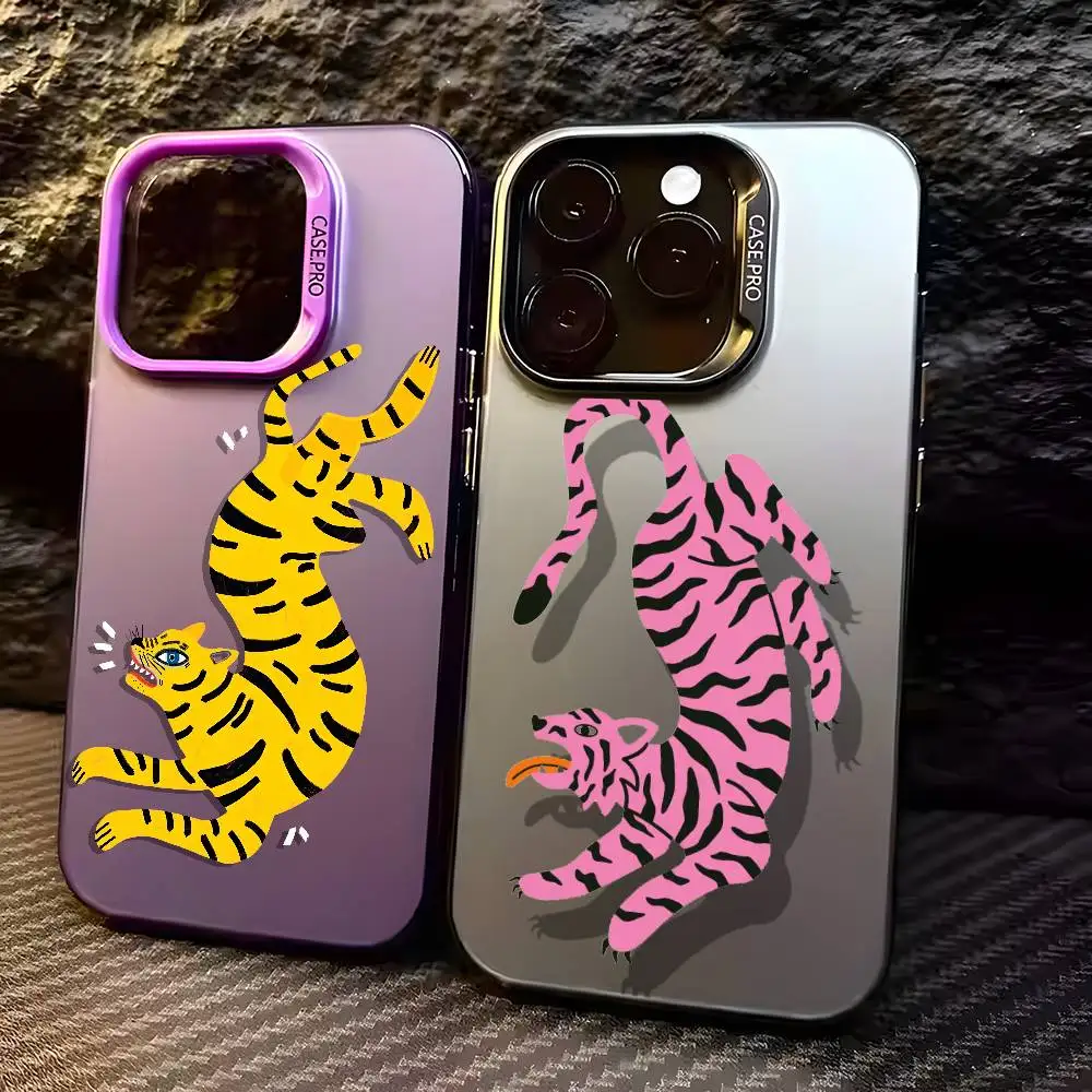 

Pink Money Leopard Phone Case For IPhone 17 16 15 14 13 12 11 Plus Pro Max Multicolor Aurora Laser Shockproof Funda