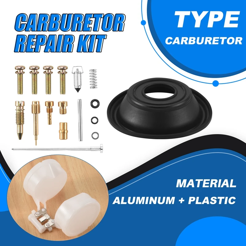 Carburetor Repair Kit Configure Vacuum Diaphragm And Float For Kawasaki ZRX400/ZRX-II ZR400C/E/F Keihin 1989-1997