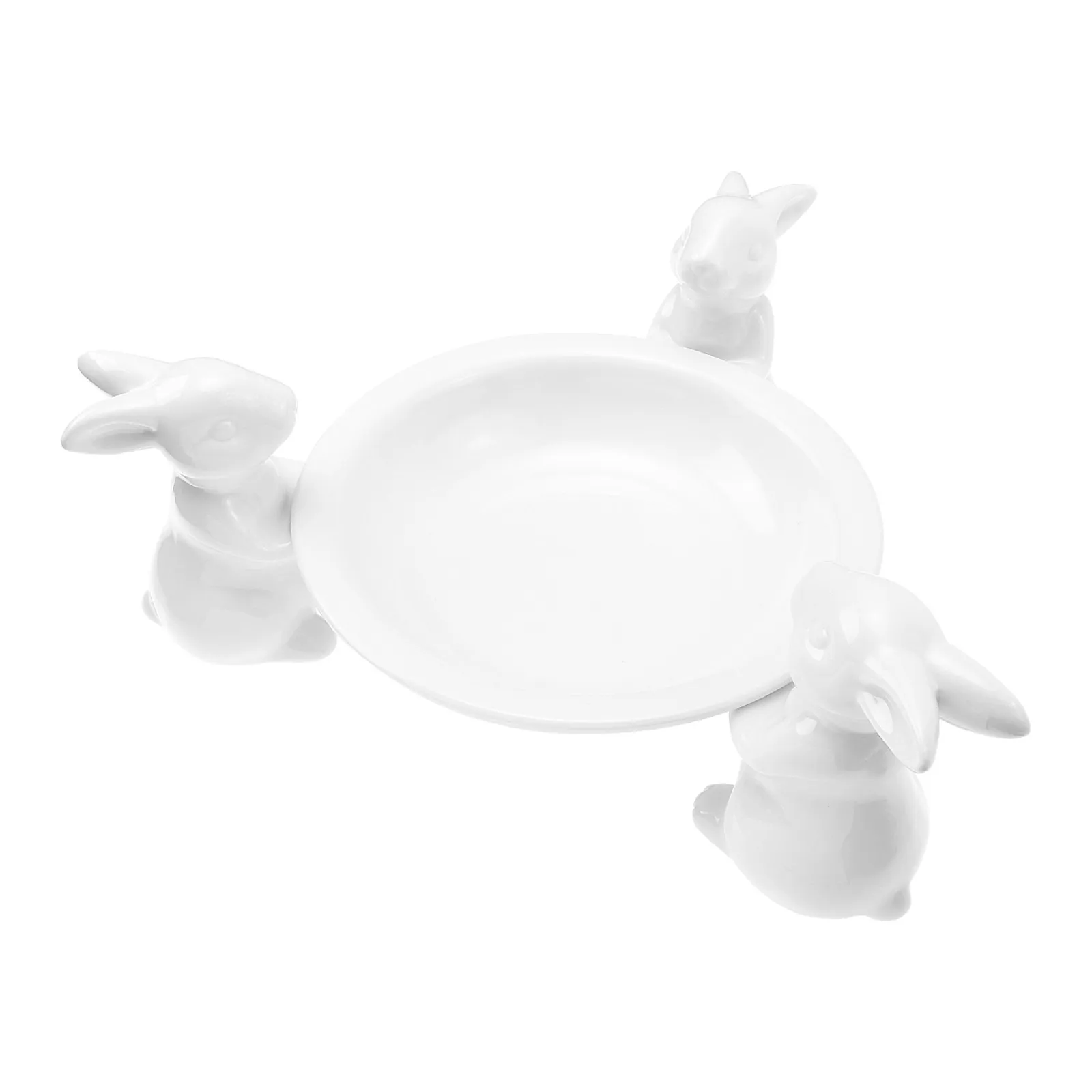 

Набор из 1 керамического подноса в форме кролика для фруктов, декоративная тарелка для торта, блюдо для сервировки еды, реквизит для фотосъемки, украшение для вечеринок
