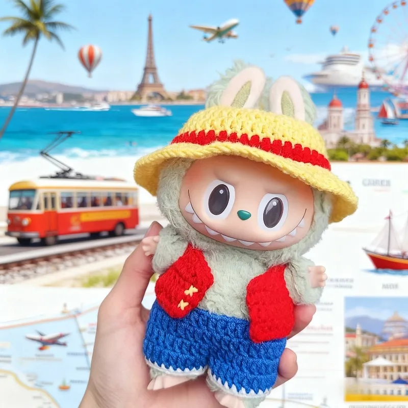 clothes for 17cm Labubu Doll Outfits Designer Lufff Labubu Doll Clothes Anime Plush Toys Clothes Labubu  Doll Accessories girl