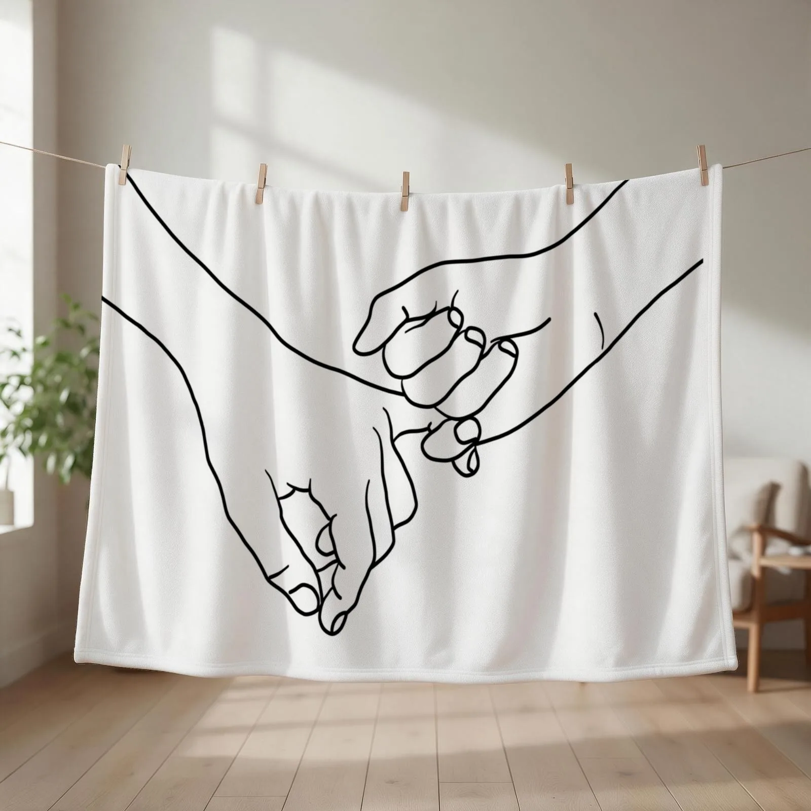 Pinky Promise Throw Blanket warm winter Large funny gift Weighted Blankets