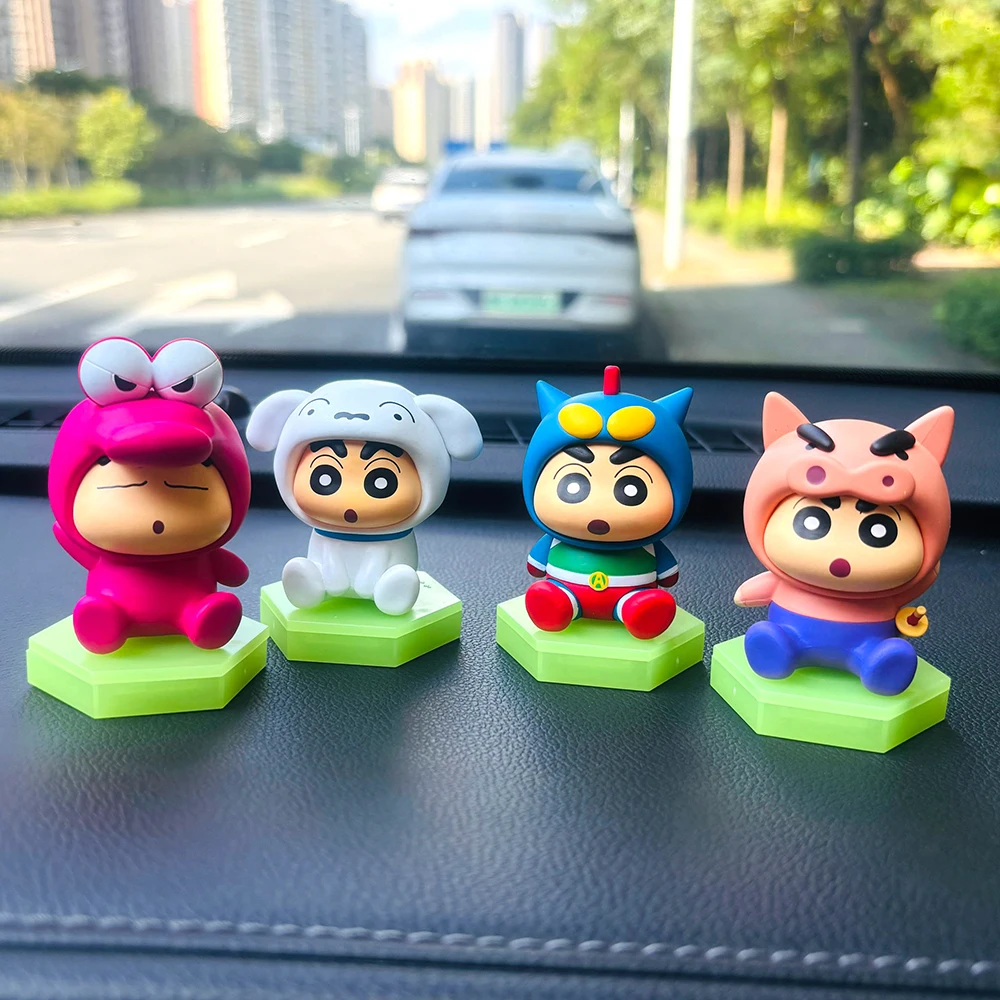 4 Style Crayon Shin Chan Anime Figures Transformation Series Boochan Sakurada Nene Cartoon Model Car Decoration Kids Toys Gift