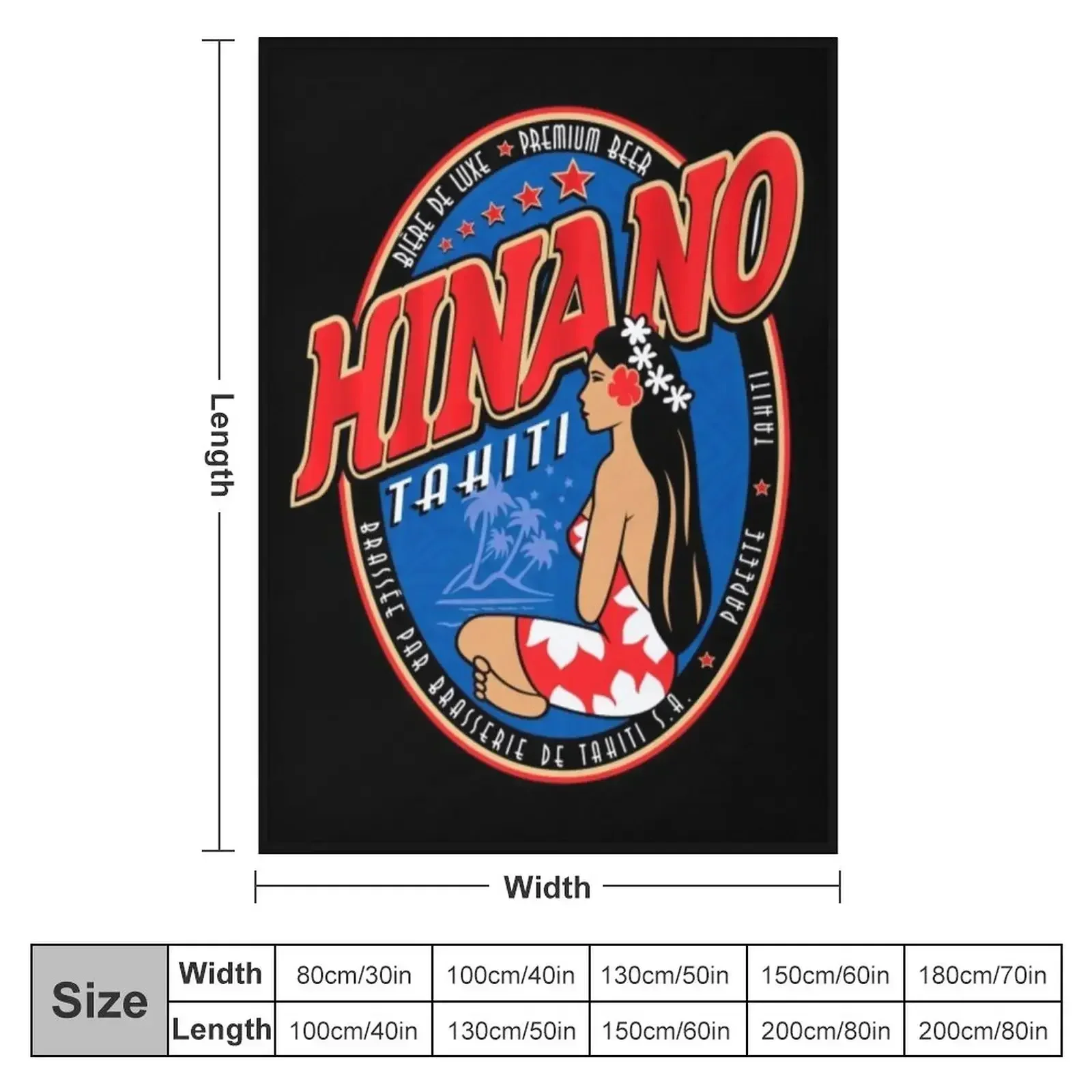 New Hinano Tahiti T-ShirtHINANO TAHITI Throw Blanket Summer Beddings Luxury St Luxury Thicken Beach Soft Beds Designers Blankets