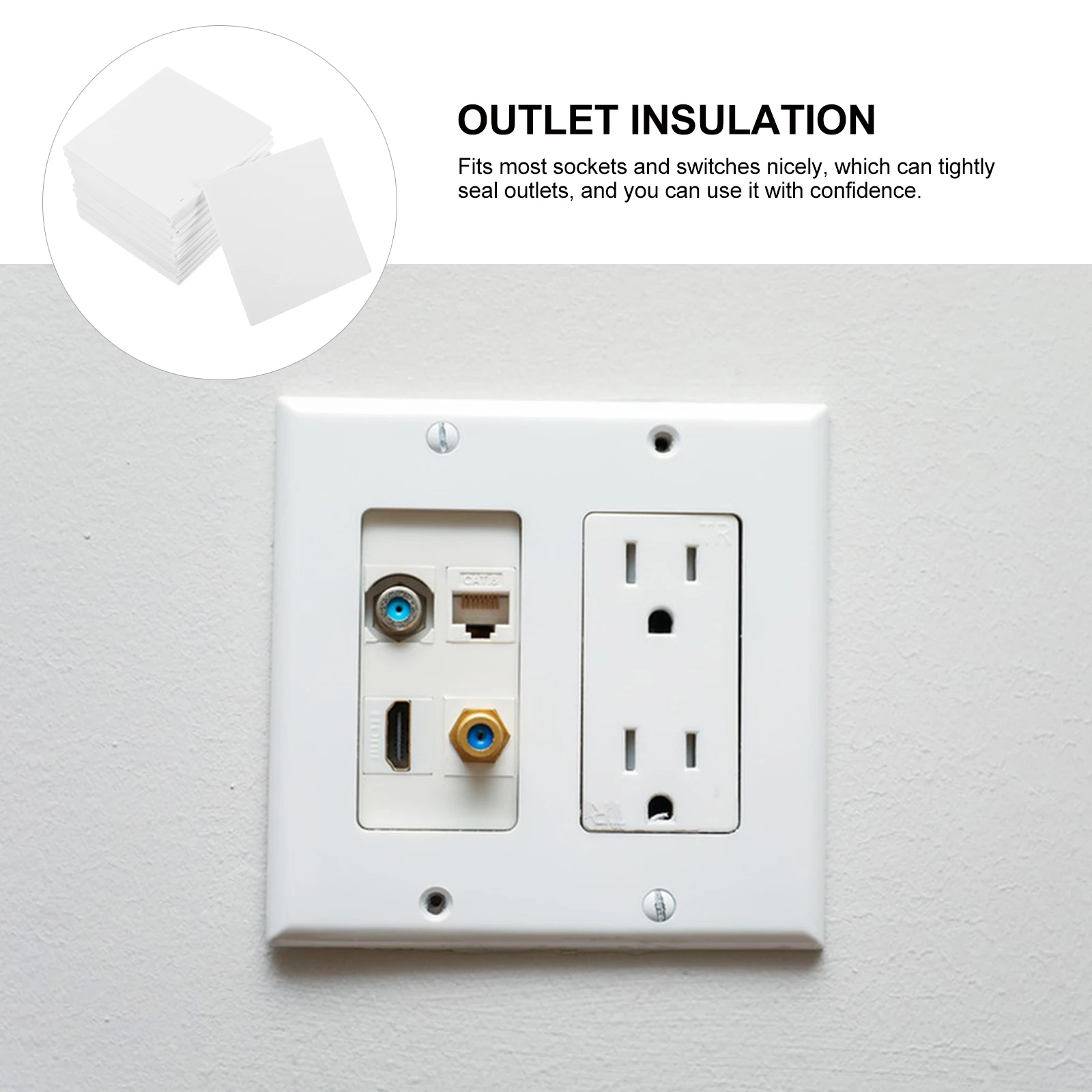 

30Pcs Insulation Gasket Silicone Outlet Sealer for Wall Electrical Safety Protection Wind Sand Debris Block Socket Outlet