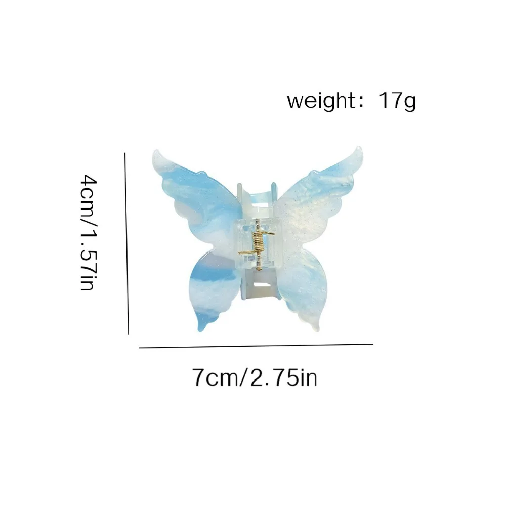 Зажим для волос из ацетата с бабочкой, цветной зажим для волос в Корейском стиле, инструмент для укладки волос, меняет цвет