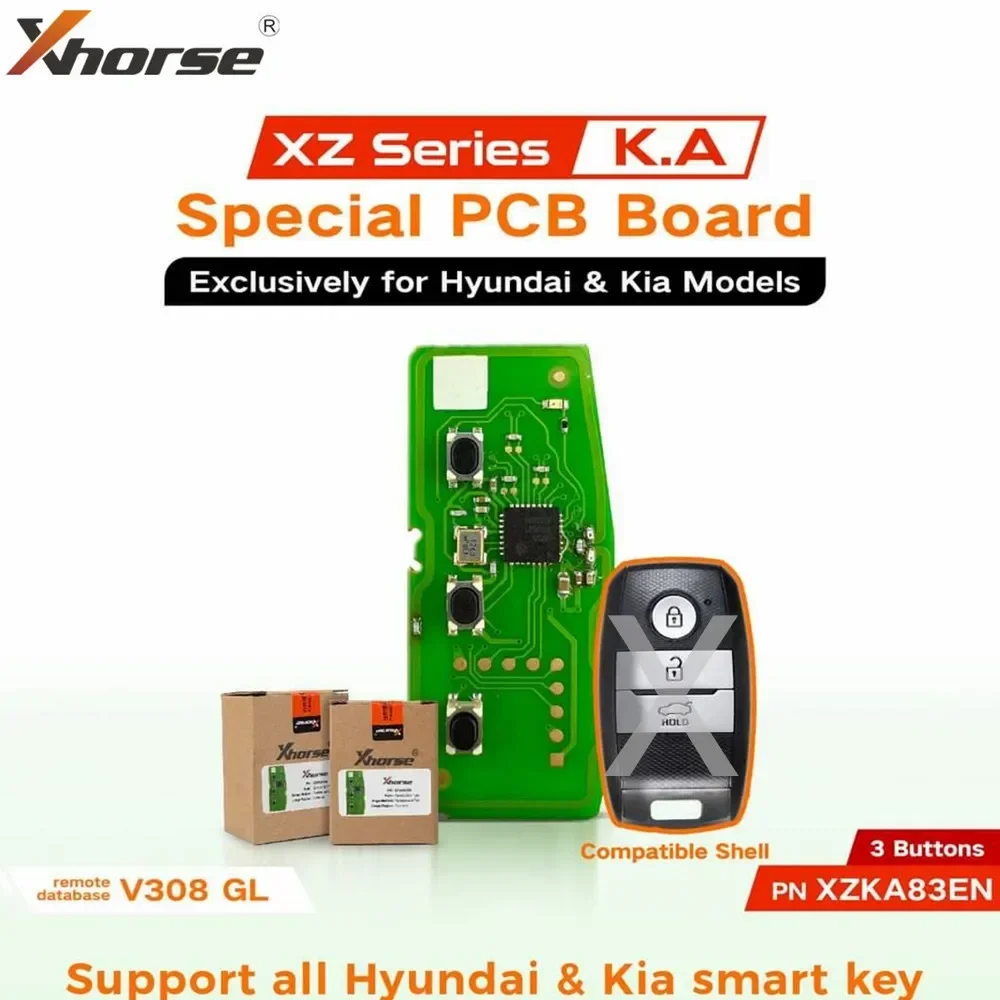 XHORSE XZKA83EN Special PCB Board Exclusively for Hyundai/Kia Car Key with 3 Buttons Remote Case