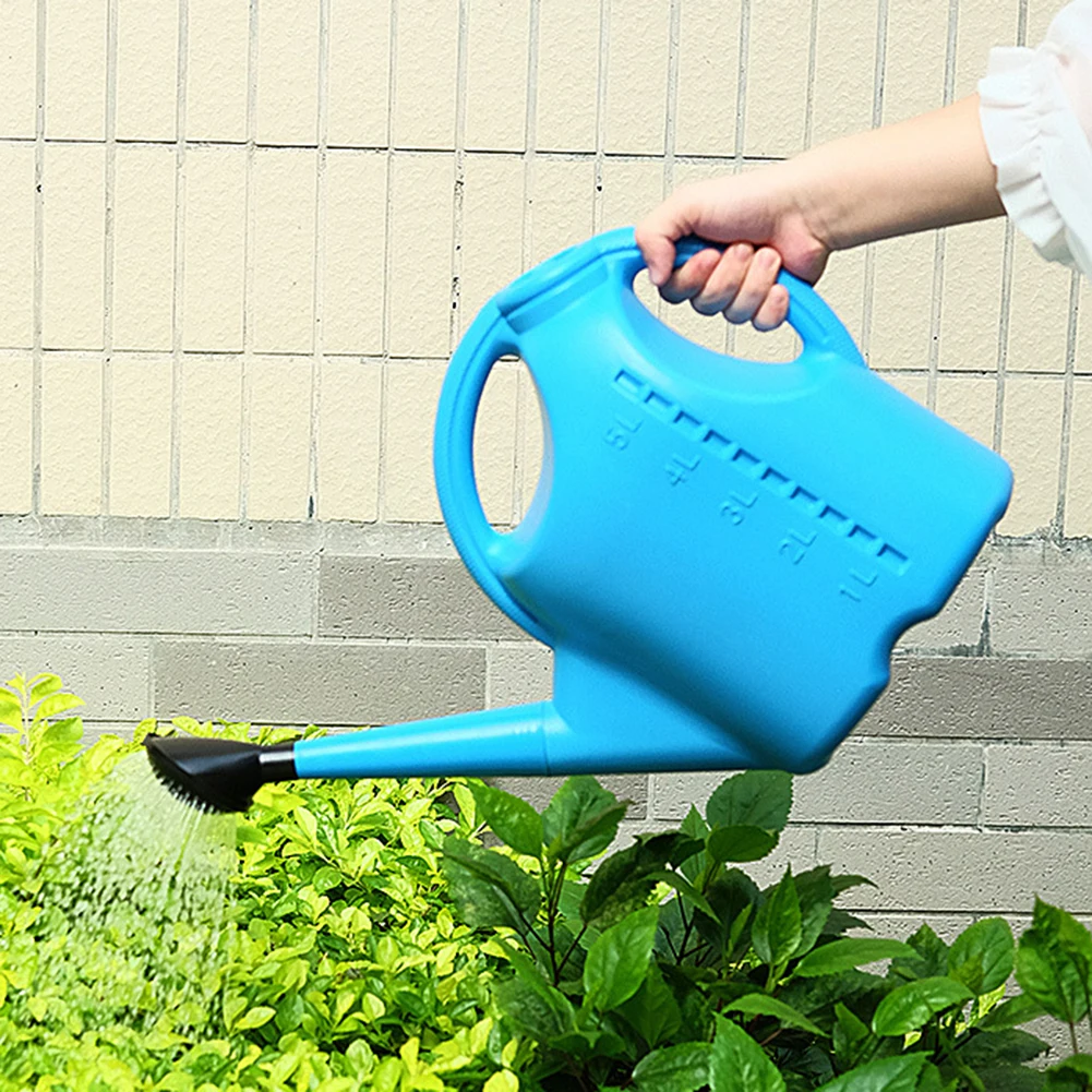 Gießkanne für Pflanzen im Innen- und Außenbereich, große Kunststoff-Wasserkanne für Blumen, Topfpflanzen, langer Auslauf, Gießkanne für den Garten