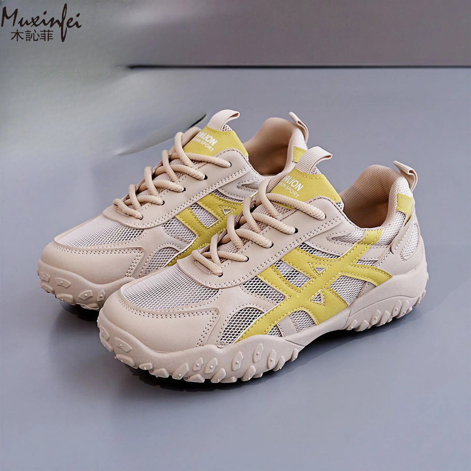 

Women's Shoes 2026 New Thick Soled Breathable Mesh German Training Shoes Fashionable and Versatile Casual Sports Women's Shoes