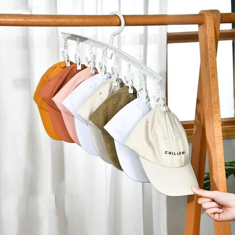 CapOrganizer Hanger 8 Baseball CapHolder Hat Organizer For Closet Sock Storage Caps Organizer Door Holder Display Sock Hook