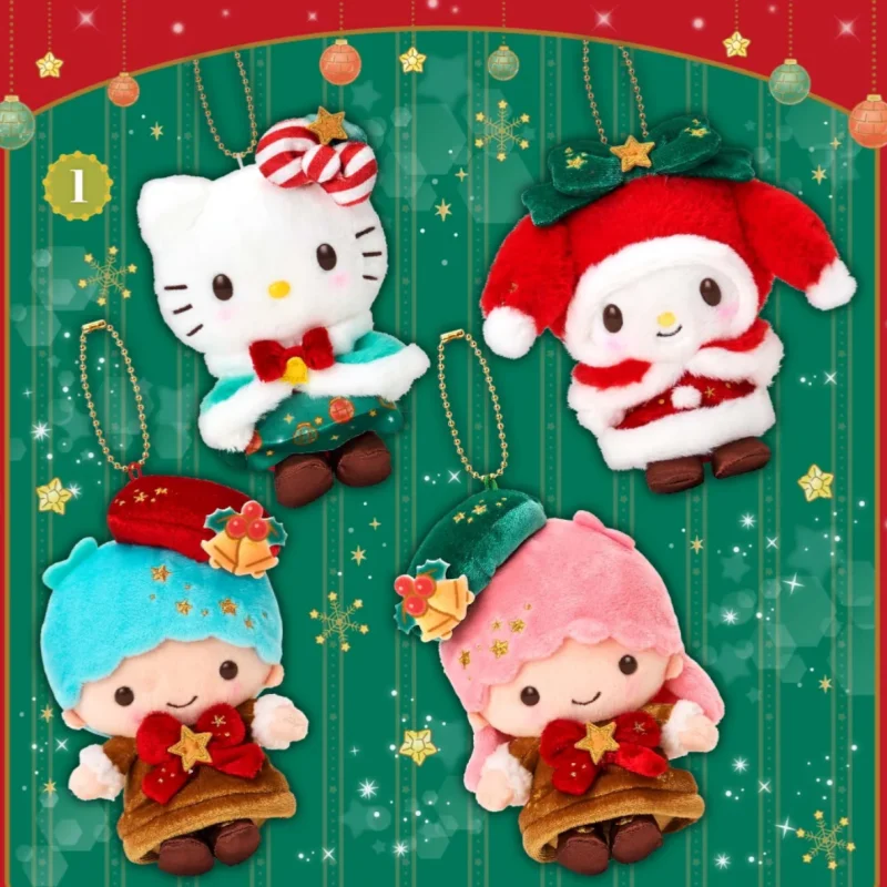 

Новая предпродажа Hello Kitty, Рождественская серия Hellokitty Pochacco, плюшевая кукла, кулон, игрушка, подарки