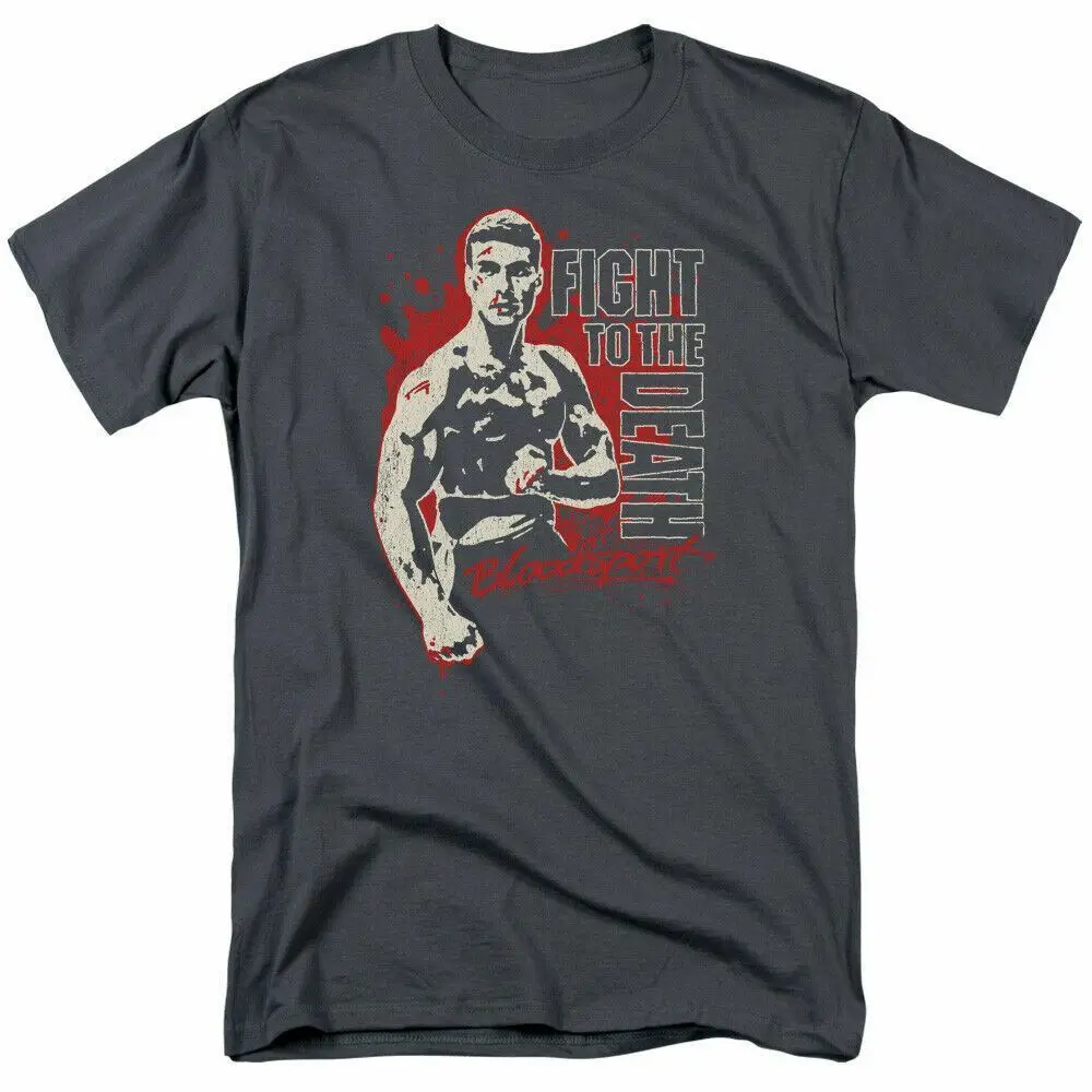 

Bloodsport To The Death T Shirt Mens Licensed Classic Movie Tee Charcoal