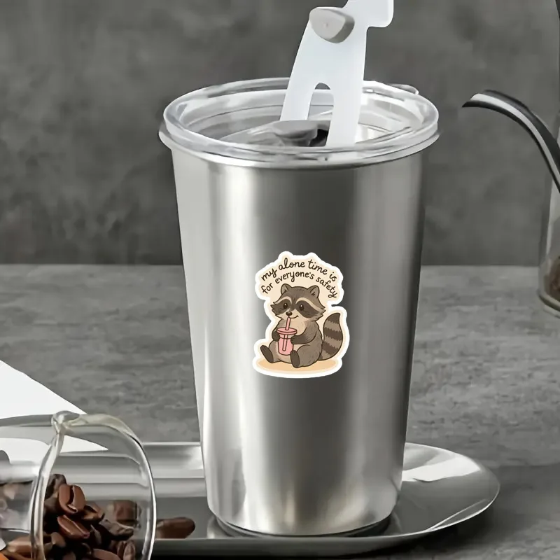 Cute Raccoon Sticker, suitable for plan books, laptops, water bottles and scrapbooks, a thoughtful gift for her