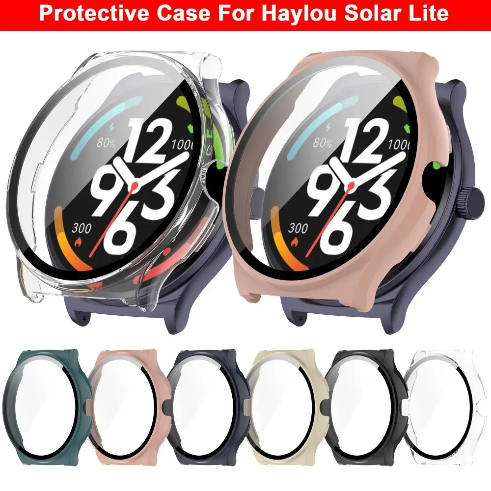حافظة حماية من البولي كربونات + حافظة واقية مضادة للخدش للساعة الذكية غطاء كامل ملحقات غطاء شل لـ Haylou Solar Lite