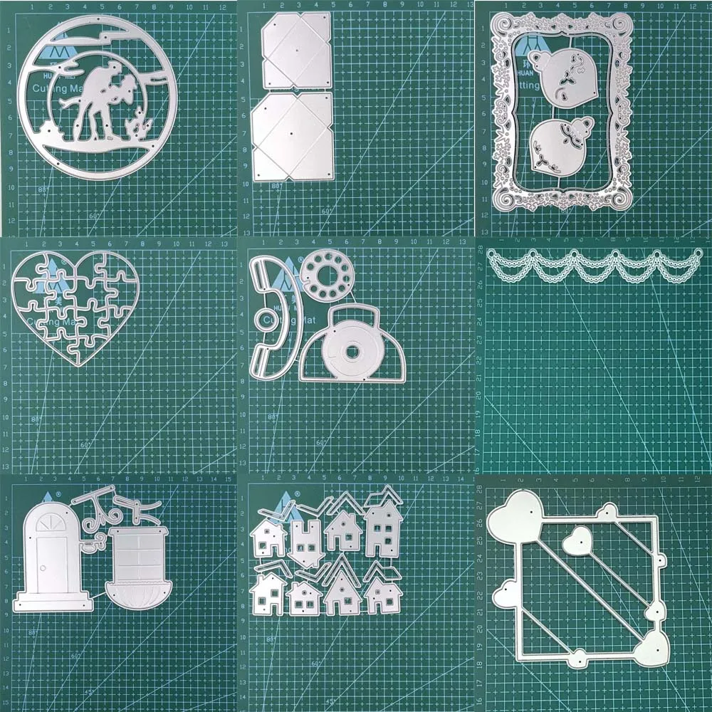 Cowboy Weihnachtskugeln Umschlag Liebe Telefon Haus Metall Stanzformen Scrapbooking DIY Form Sterben Prägung Handwerk Prägung