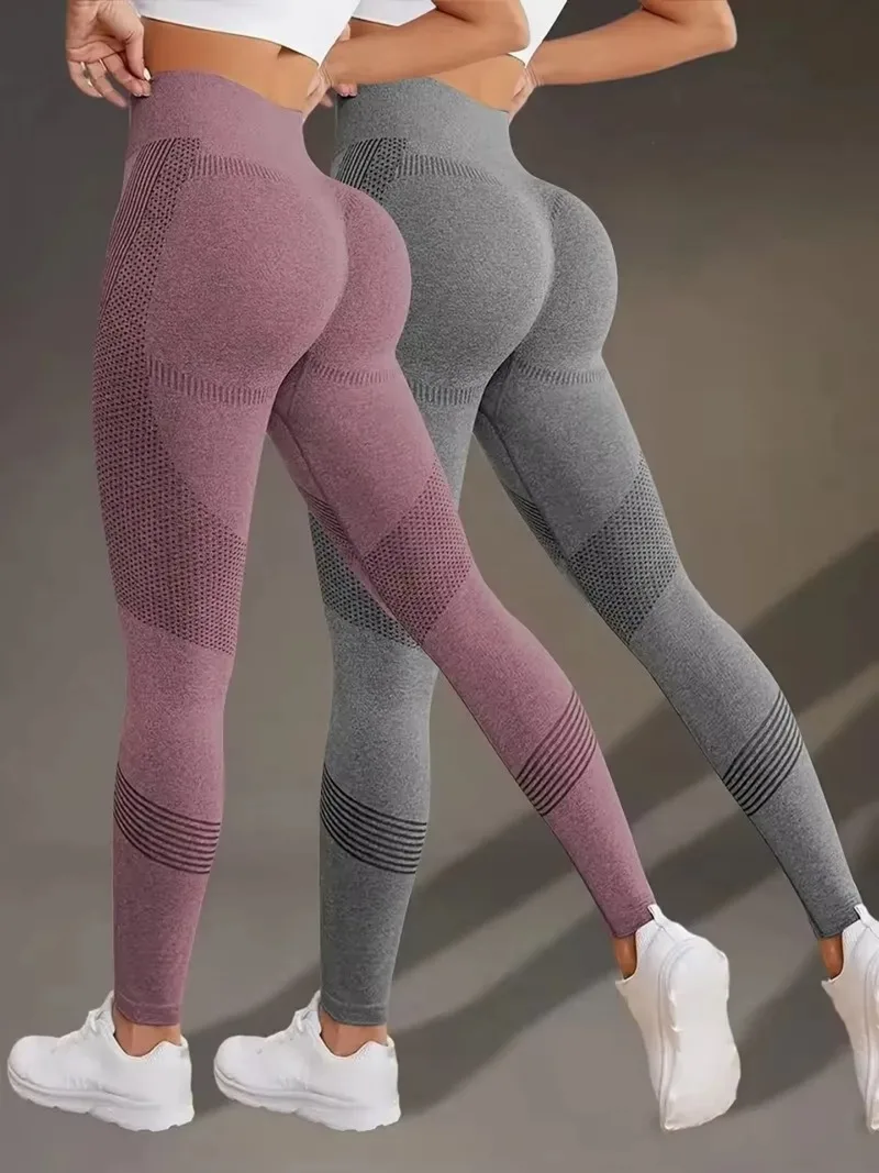 

Ladies' Sexy Shaping Yoga Pants - Long Seamless Slim-fitting Leggings Quick-dry Elastic Plus Size Suitable for Fitness andSports