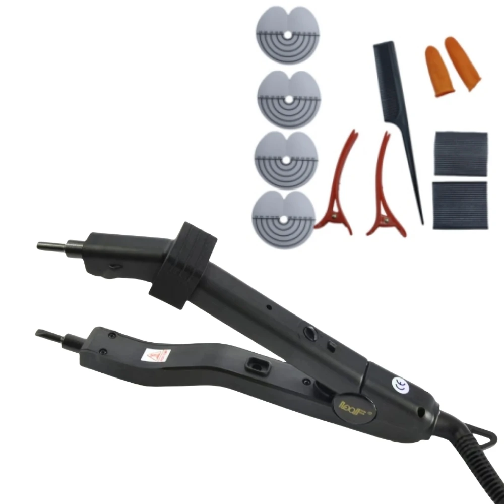 Loof Professional Neue einstellbare Temperatur 220 ℃   Smart Mini Heizspitze Haarverlängerung Zange Eisen, Fusion Keratin Bonding Tool 8