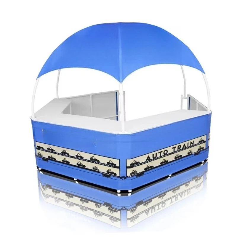 

Uniquely Designed Tent Offering Custom Logo Printing in Various Color Combinations Promotional Kiosk Dome Counter Tent