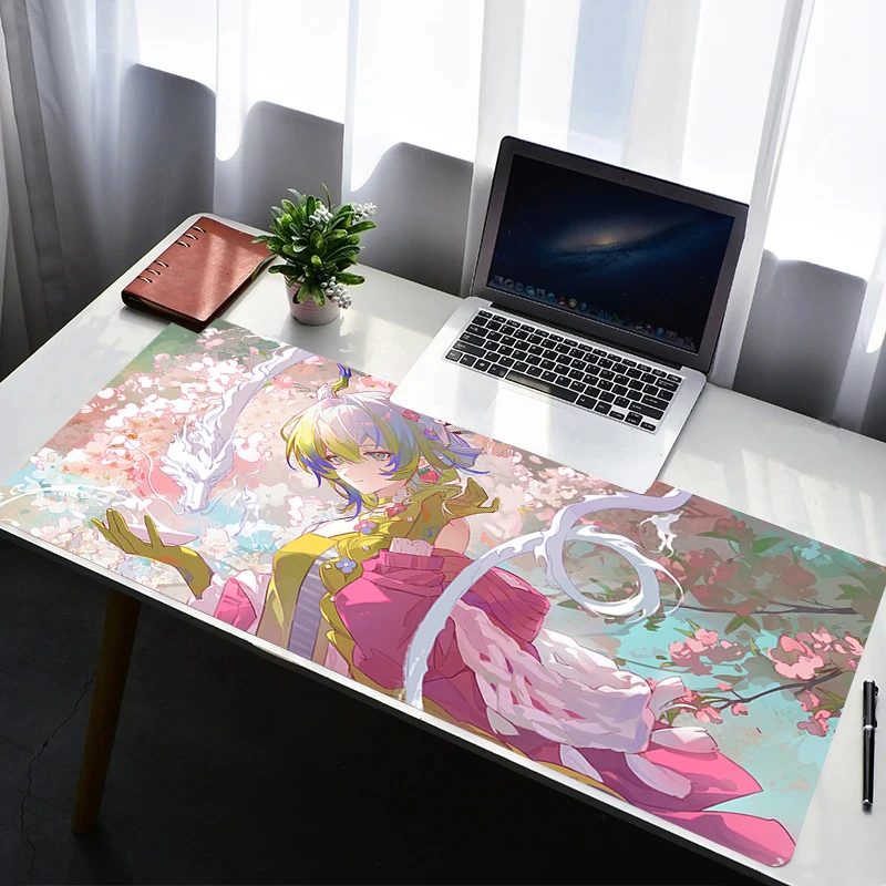 

Design Gaming Mouse Pad Anti-Slip Rubber Arknights Shu Base Extended Desk Mat For Gamer Office Computer Accessories Mousepad