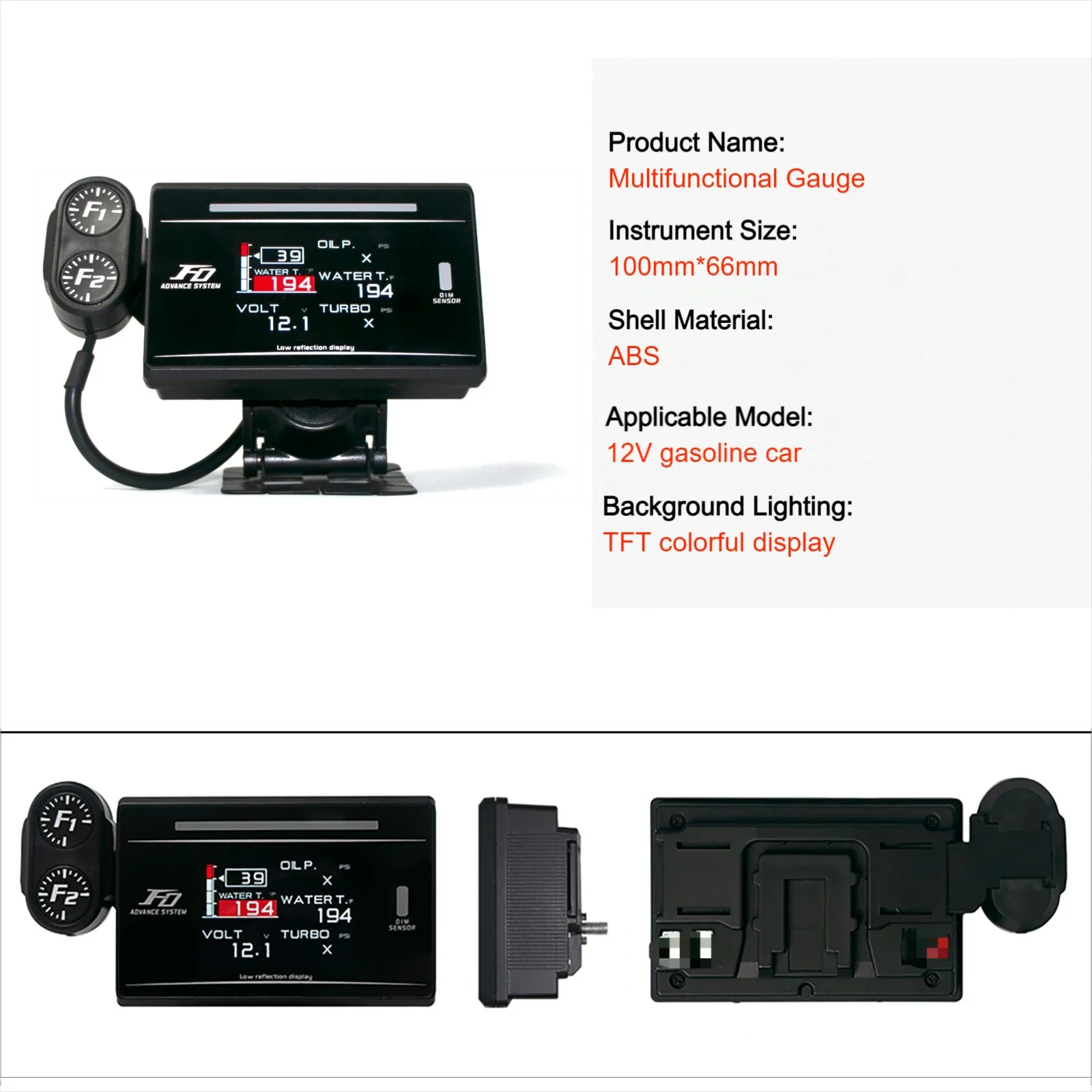العالمي 10 في 1 BF CR C2 Advance FD Link Meter مقياس تلقائي رقمي مع أجهزة استشعار إلكترونية مجموعة كاملة الشحن من الولايات المتحدة #6