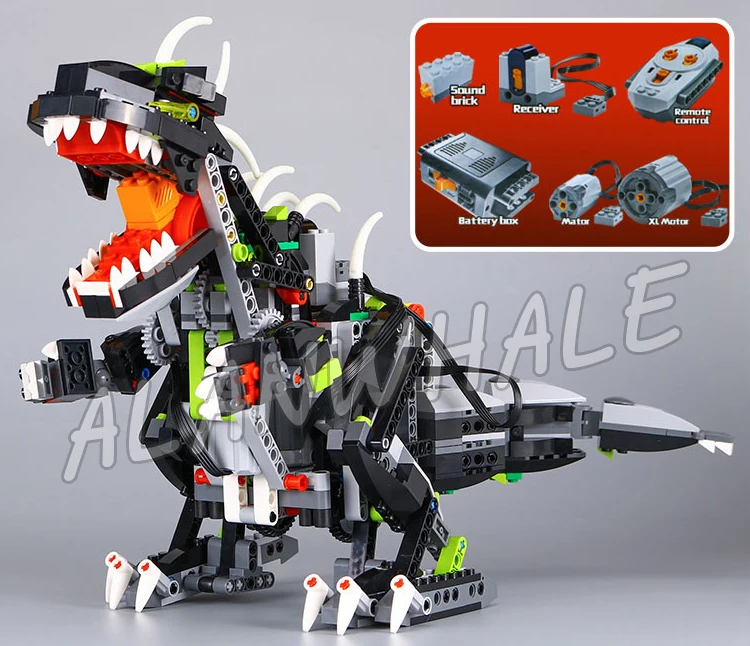 792pcs Creator 3in1 Motorized Monster Dino Roaring and Walking Dragon Spider 24010 Building Block toy Compatible with Model