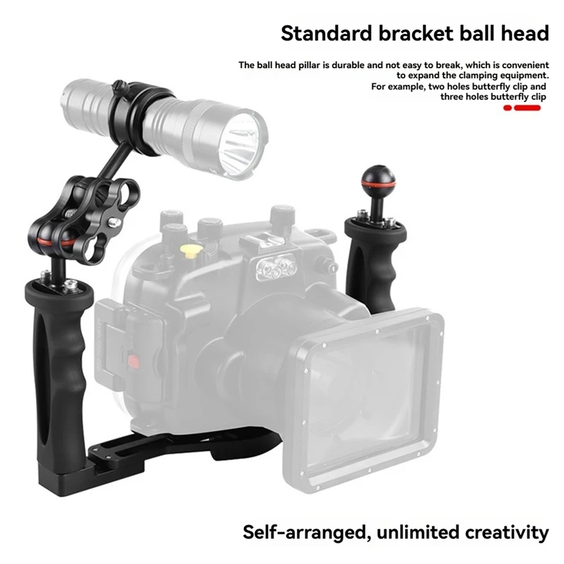 Underwater Camera Tray Stabilizer Dual Handle Rig Underwater Tray Stabilizer Housing Bracket For Photography