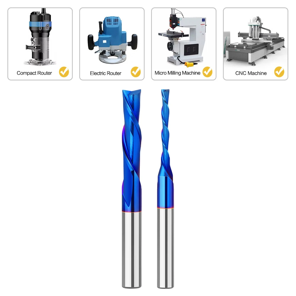 

1pc Straight Shank Carbide Router Bit 3mm/6.35mm Blade For Wood Cutting Woodworking Tools Parts Accessories