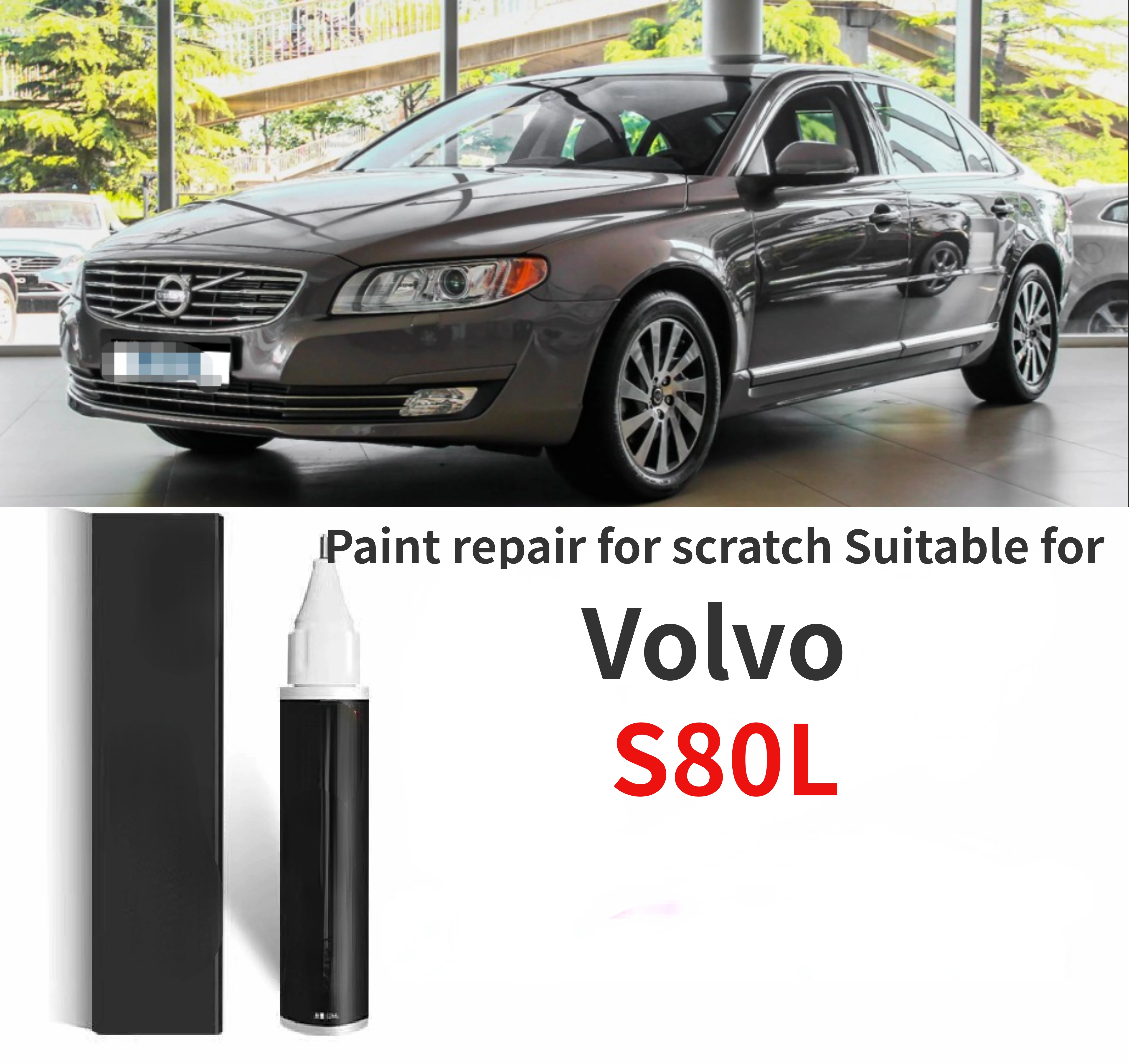 Paint repair for scratch Suitable for Volvo S80L touch up paint pen auto scratch car Oyster Gray Black ebony silver paint repair