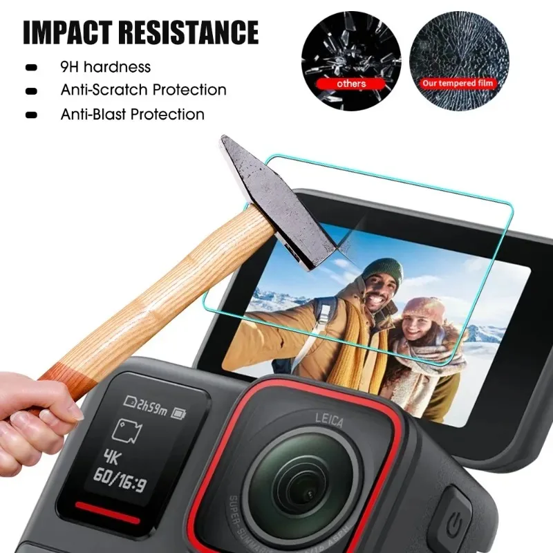 Tempered Glass Flim for Insta360 Ace Pro Lens Film Screen Protector for Insta360 Ace Pro Action Camera Protection Accessories