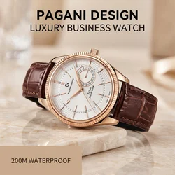 40mm PAGANI DESIGN Top Brand Men Quartz Wristwatch Sapphire Luxury Automatic Watch 200m Waterproof Men Diver Watch Reloj Hombre