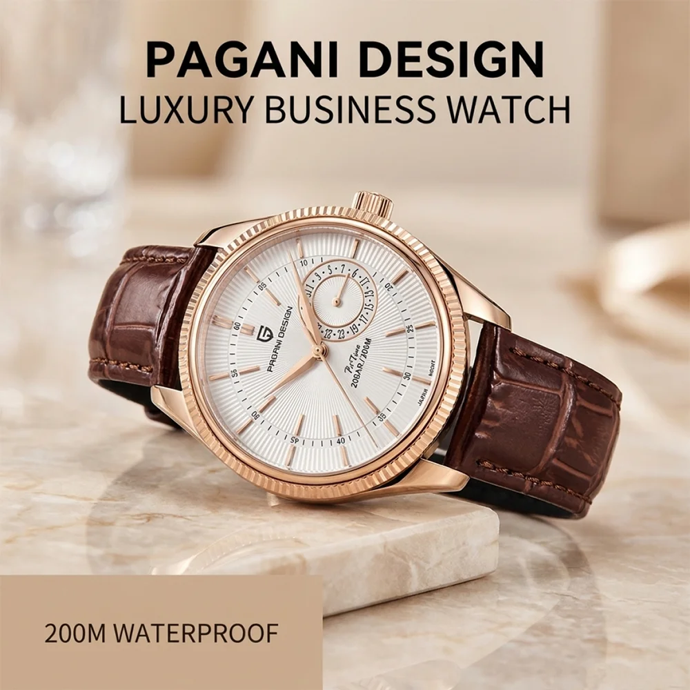 40mm PAGANI DESIGN Top Brand Men Quartz Wristwatch Sapphire Luxury Automatic Watch 200m Waterproof Men Diver Watch Reloj Hombre