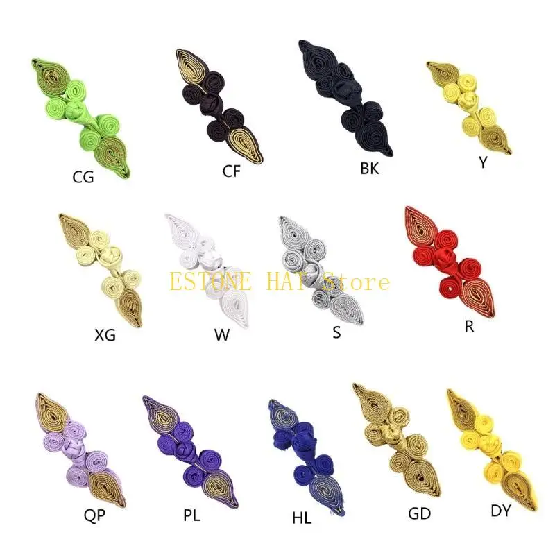 49mf chinesische Knotenknöpfe Cheongsam Haichen Klasze Strickjacken Befestigungselemente für Bekleidungsdekor Pfirsichform