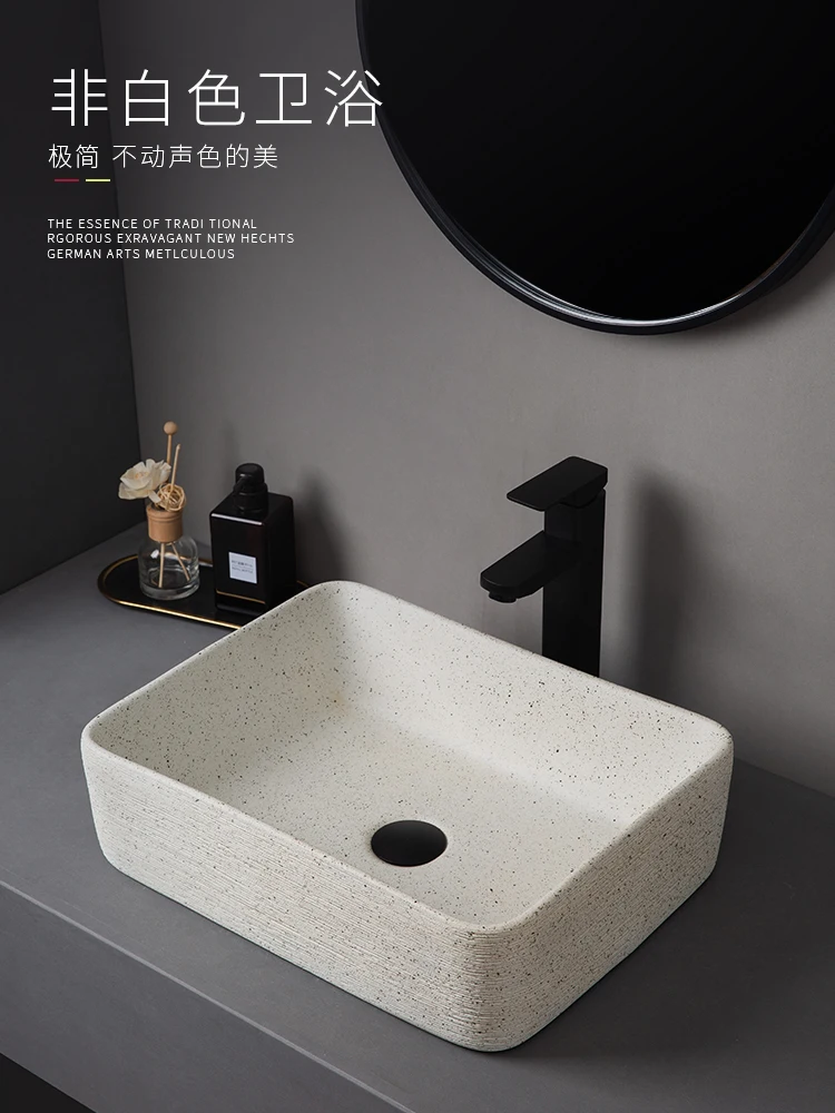 

Керамическая художественная раковина Wabi Sand Wind Advanced Sensory Platform: квадратная, для ванной комнаты, для дома