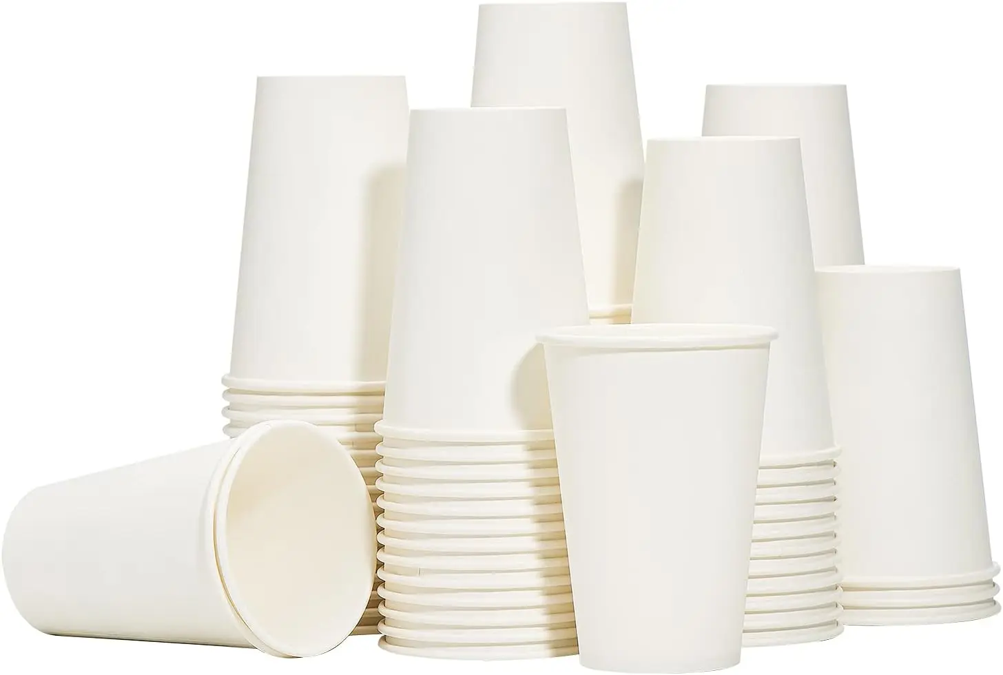 

Hot Paper Coffee Cups 12 oz [300 Pack], Disposable Coffee Cups 12 oz, Upgraded Weight Of Paper, White