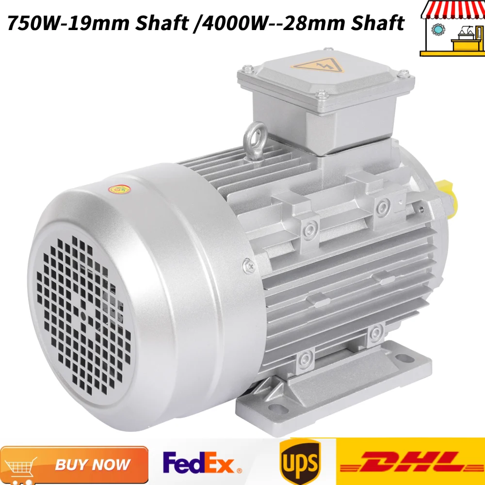 Motore asincrono trifase 0,75 kW/4 kW 19 mm/28 mm Macchinari ad albero, motore elettrico industriale