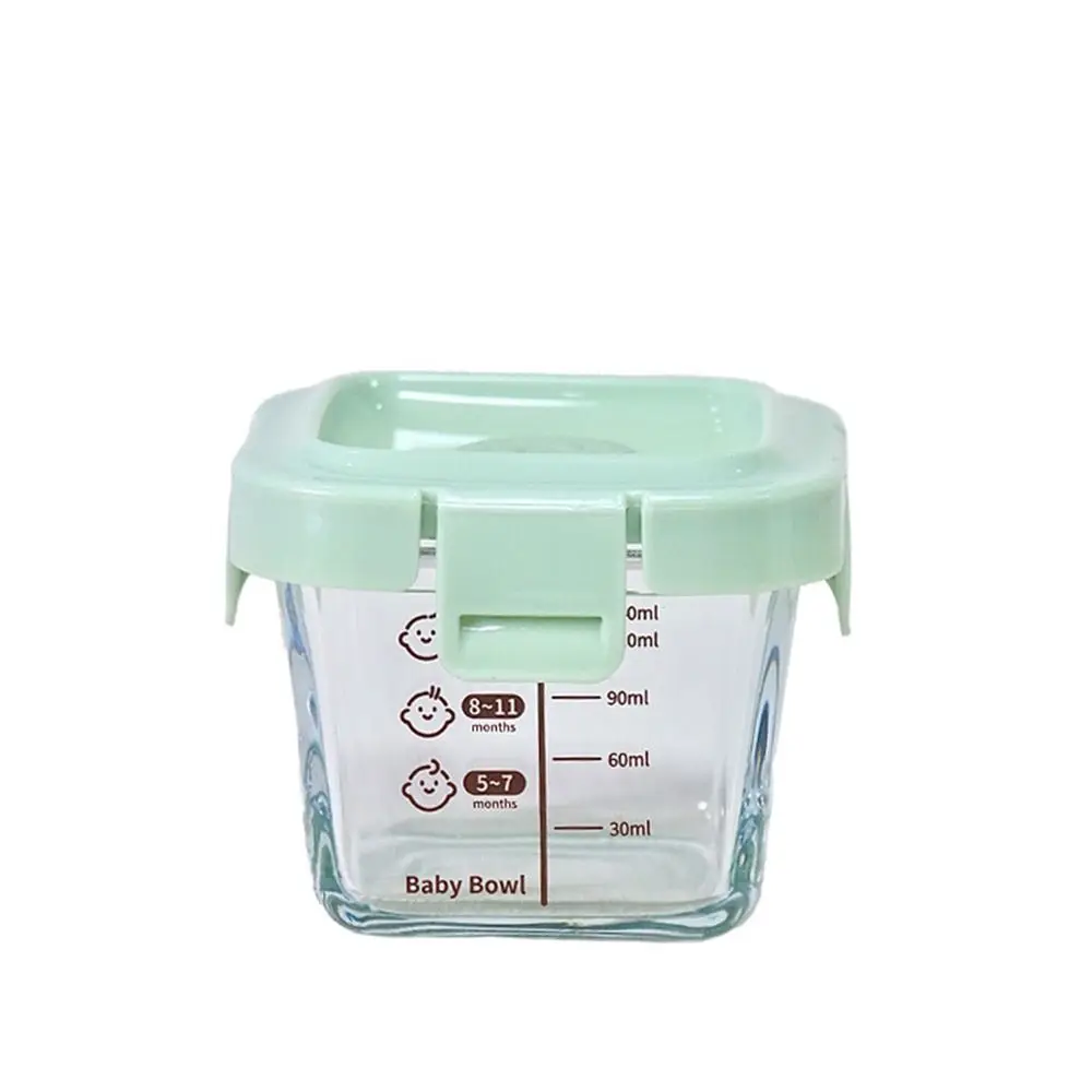 Boîte de rangement des aliments en verre pour bébés congelés, tasse en verre pour aliments pour bébés, pot de stockage des aliments pour petits, passe au micro-ondes, 170ml