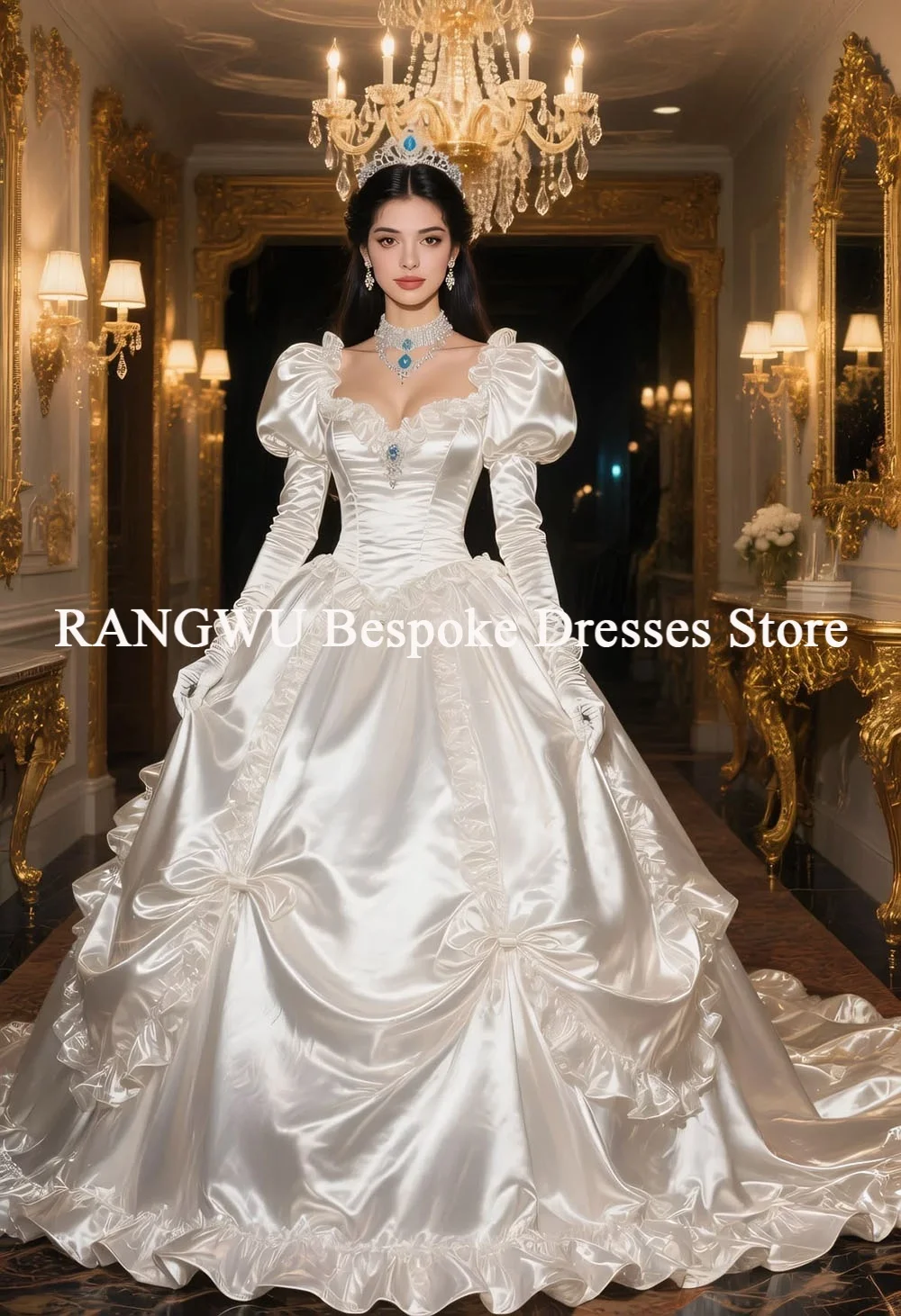 Wunderschönes viktorianisches Hochzeitskleid aus den 1980er Jahren, Renaissance-Brautkleid im koreanischen Stil, lange Ärmel, koloniales georgianisches Brautkleid im Tudor-Stil