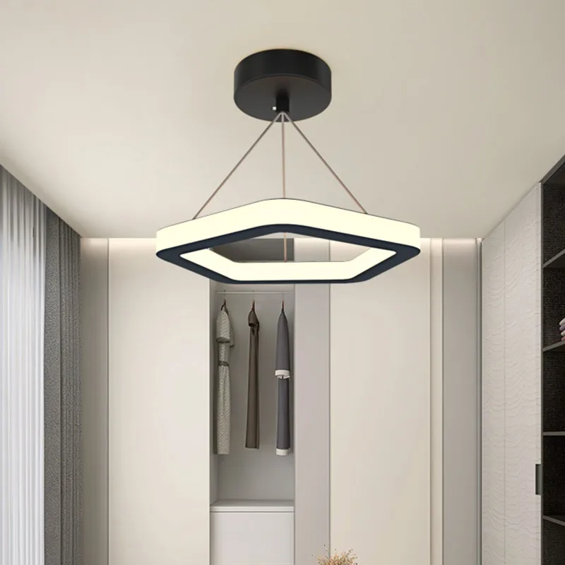 Entry Porch Nordic Modern Small Chandelier AC90-260V Simple Creative Minimalist Ring Corridor Light  Balcony Room Decor Lamp