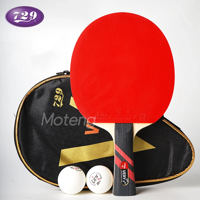 Professional Table Tennis Racket 5 Star 7 layers ping pong racket Pimples-in Rubber Hight Quality Blade Bat Paddle Genuine