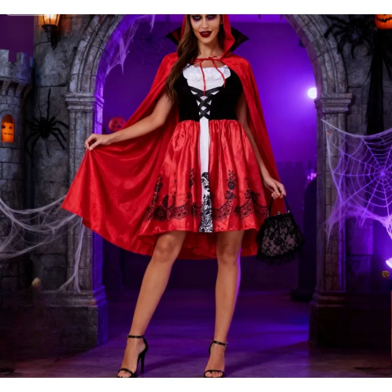 

Плюс размер, толстый костюм для косплея, плащ с красной шапочкой, комплект униформы для ролевых игр