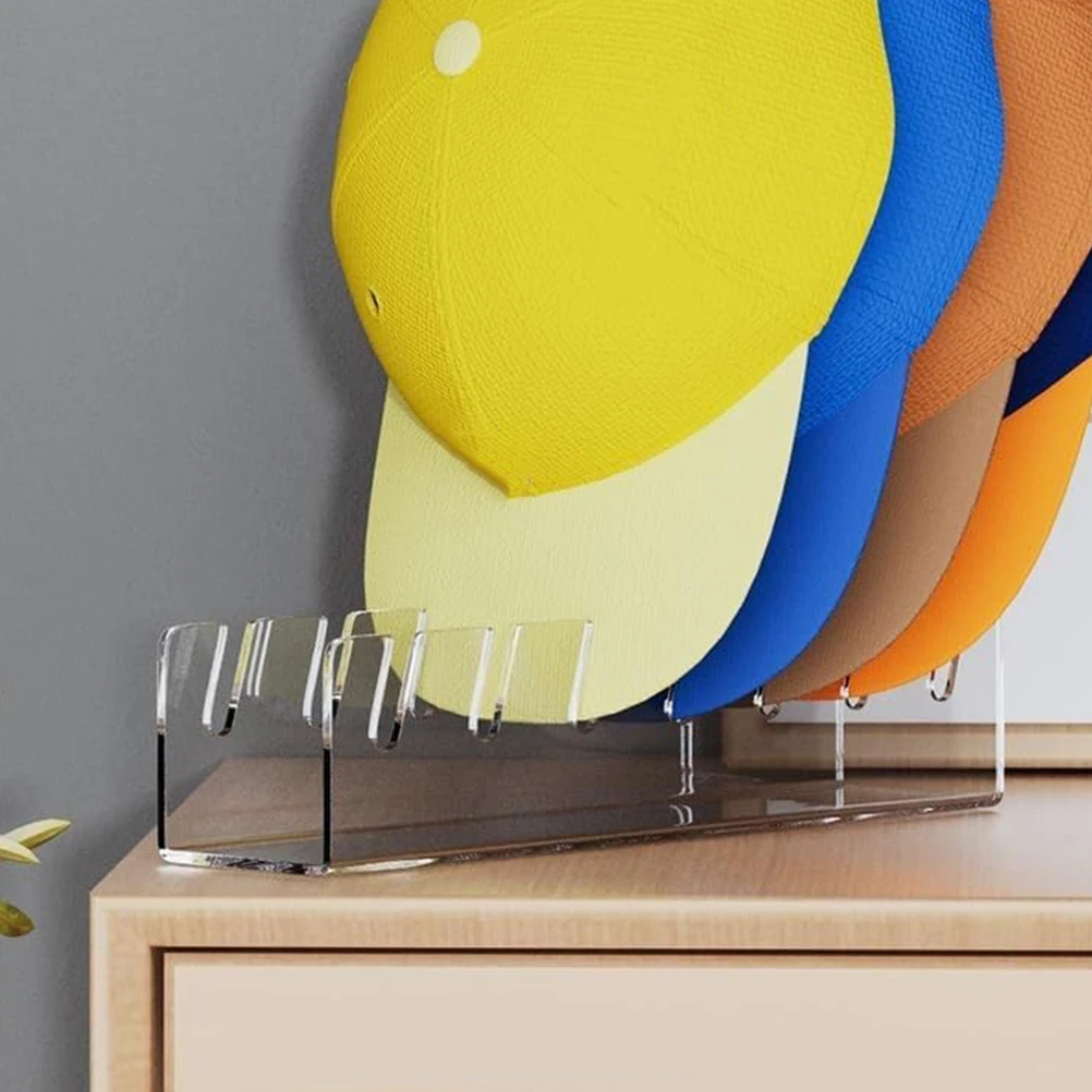 

Delicate Design Hat Holder Acrylic Material Caps Organizer Minimalist Home Accessory