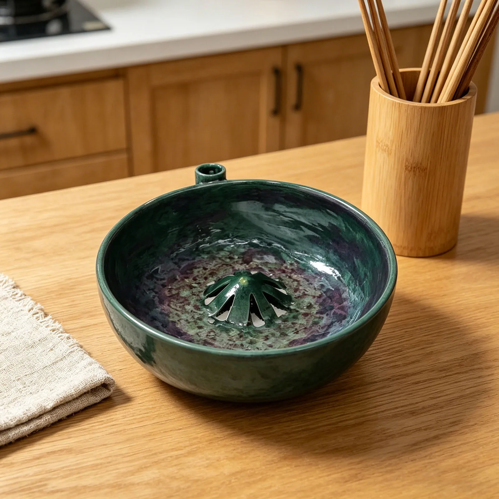 Automatic Swirl Fruit Washing Drain Bowl with Drainage Function Berries Swirling Bowls 3D-Printed Berry Swirl Bowls for Kitchen