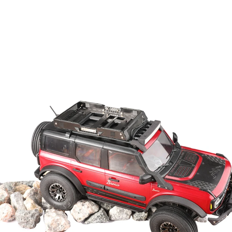 고정 레일이 있는 금속 수하물 캐리어 루프 랙, TRAXXAS TRX4M 1/18 RC 크롤러 자동차 업그레이드 액세서리