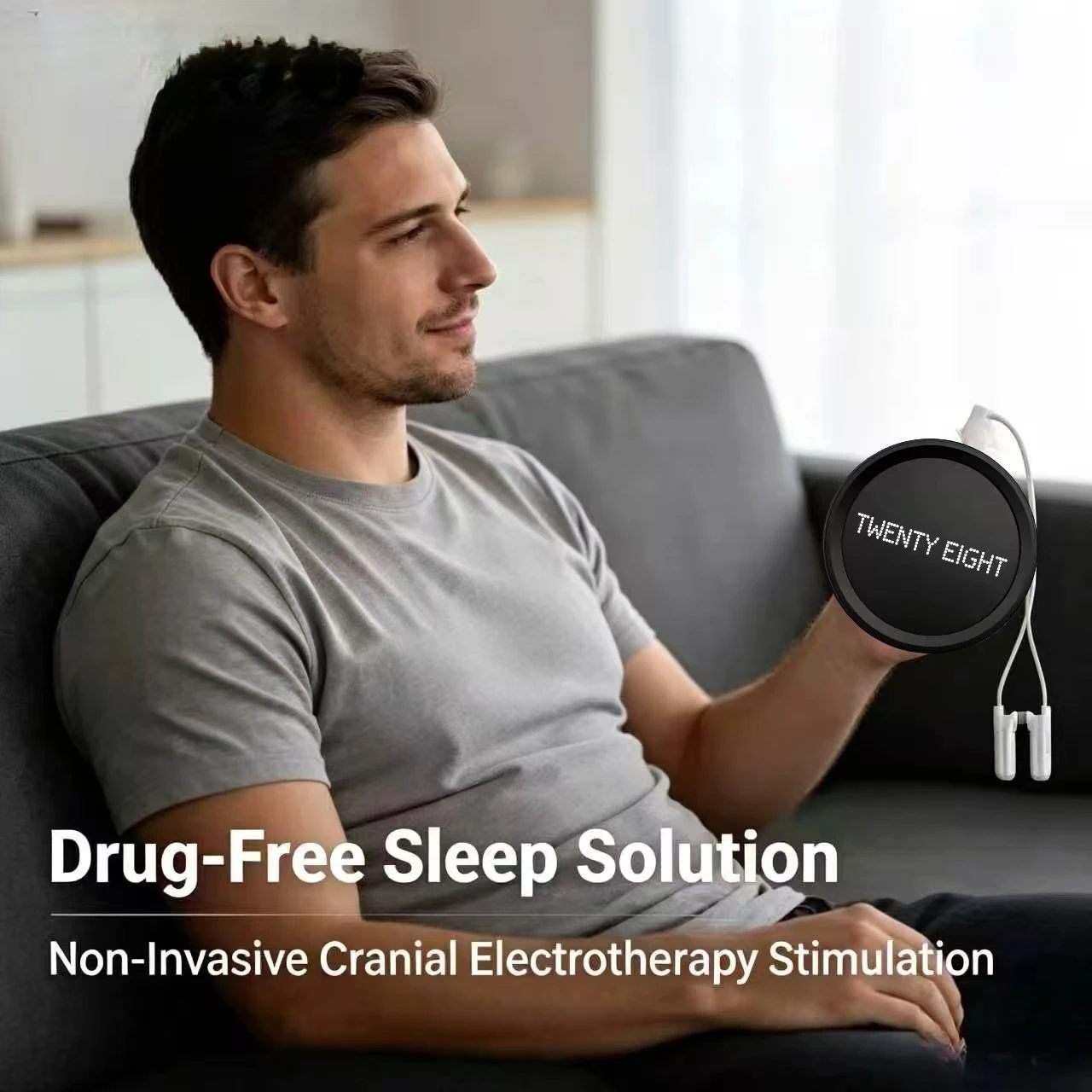 Microcurrent Vagus Nerve Stimulator with Ear Clip Neurofeedback Sleep Therapy Device Cranial Electrotherapy Stimulator