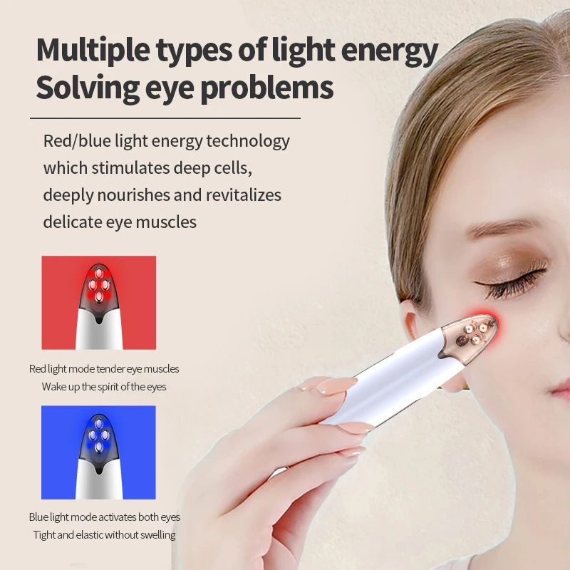 EMS Eye Beauty Device Microcurrent Anti Wrinkle Remove Bags Dark Circles Light Therapy Eye Lips Lifting Massage Instrument