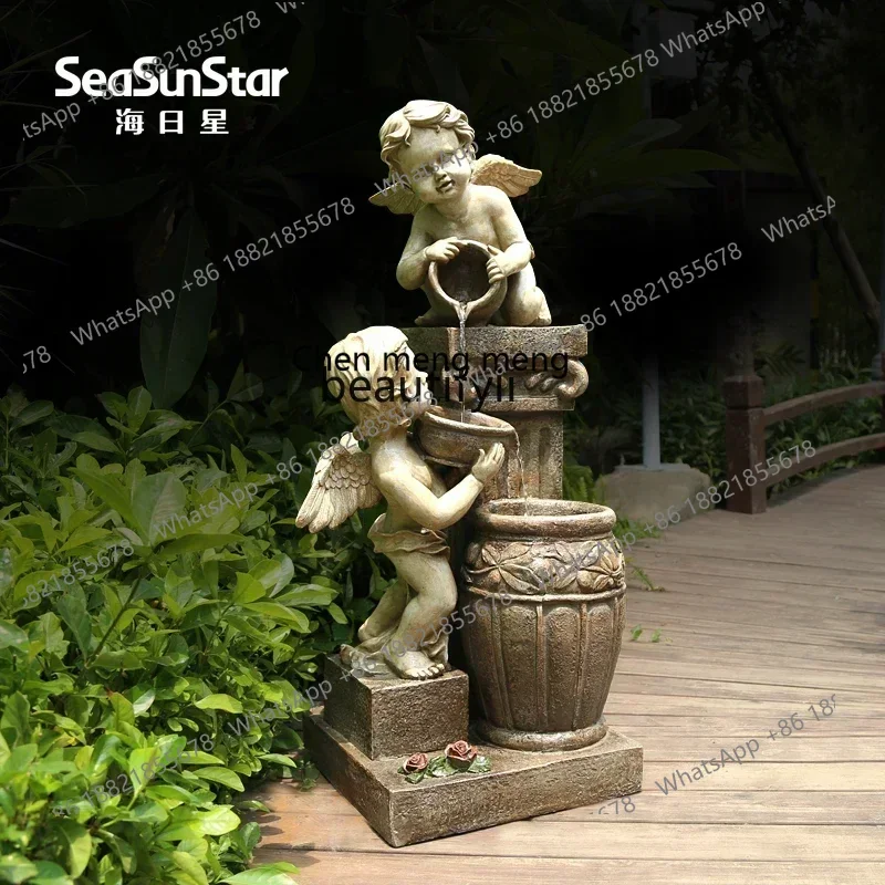 

SS new style ssAngel fountain landscape outdoor flowing water ornament home garden layout courtyard, water landscape decoration