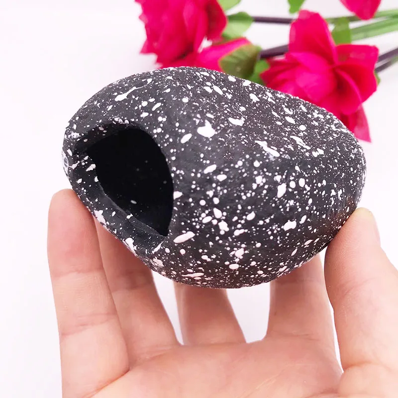 1Pc Ceramic Aquarium Decor Cichlid Stone Rock Cave Stones Decoration Fish Tank Breeding Housing Shelter Ornament For Fish Shrimp