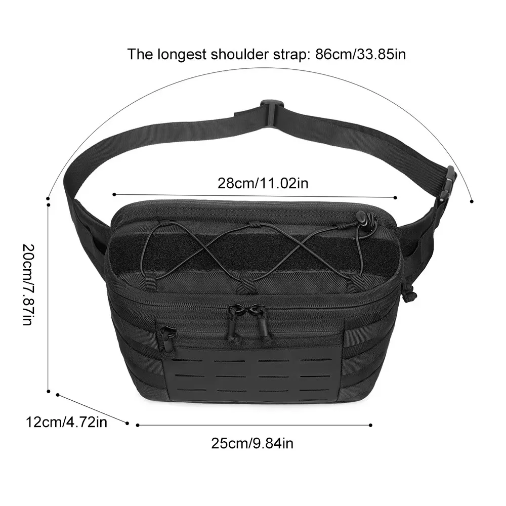 Tactical Fanny Pack Concealed Carry Pistol Bag Shoulder Gun Bag Hunting Waist Pack Molle Utility Hip Belt Pouch EDC Organizer