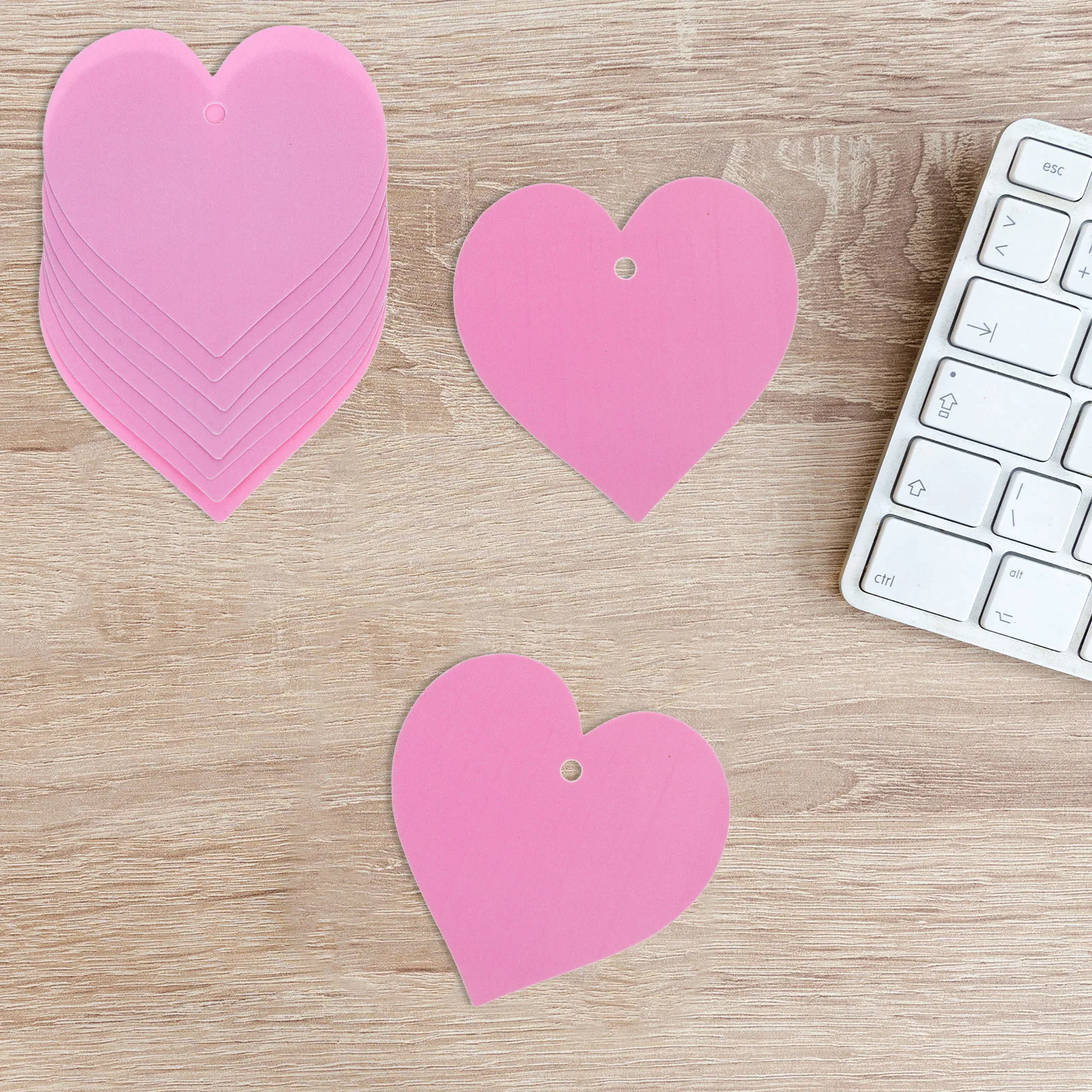 مجموعة واحدة من ملصقات الهدايا البلاستيكية على شكل قلب، ديكور عيد الحب، علامات تعليق للحفلات، علامة كتاب الضيوف للهدايا #2